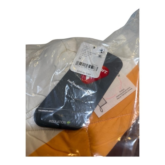 Free People X Hatch Printed Puffer Jacket in Ivory Chevron Combo NEW $248 Pippa - Picture 7 of 16